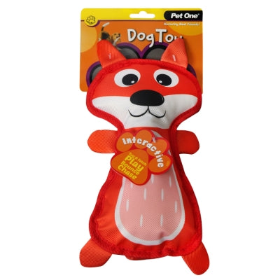 Pet One Dog Toy Fox With Squeaker - Dog Toys 