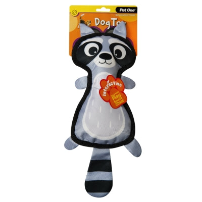 Pet One Dog Toy Raccoon With Squeaker - Dog Toys 