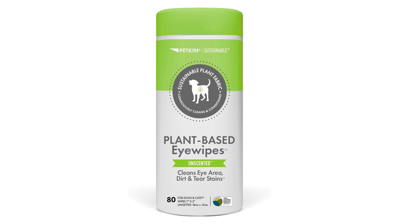 Petkin Plant Based Eye Wipes 80 Pack - Dog Health & Wellbeing 