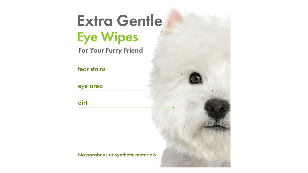 Petkin Plant Based Eye Wipes 80 Pack - Dog Health & Wellbeing 