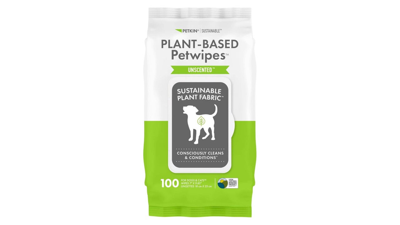 Petkin Plant Based Pet Wipes 100 Pack - Dog Health & Wellbeing 