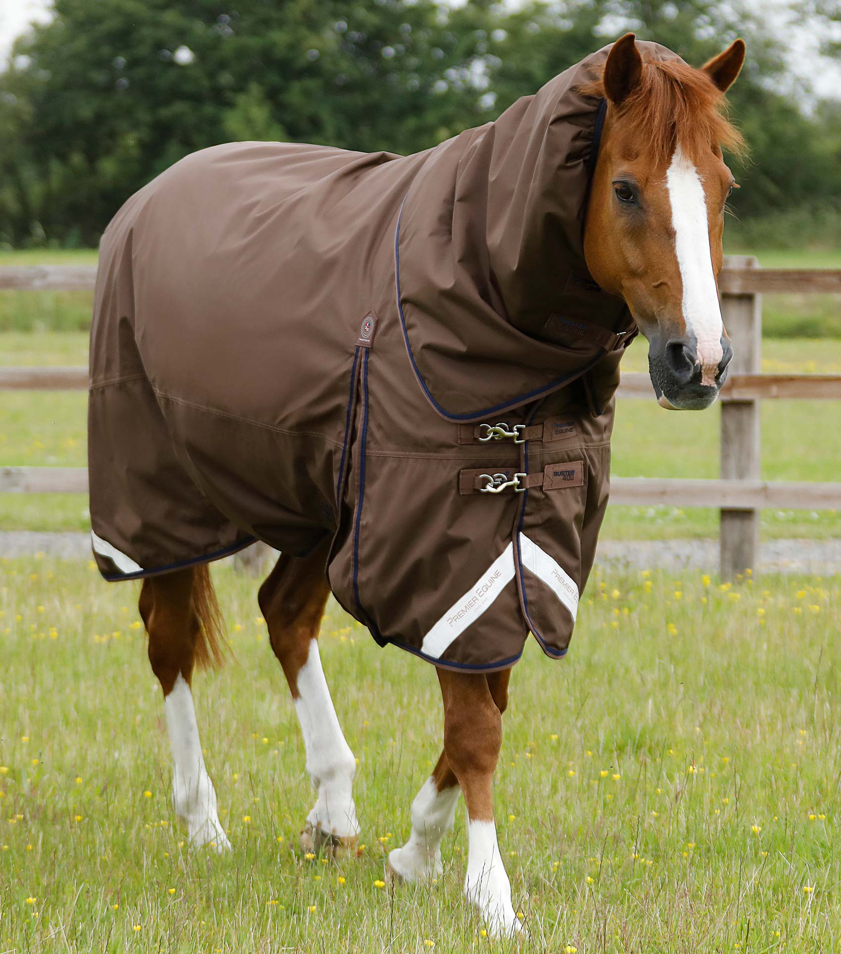 Premier Equine Buster 400g Turnout Rug with Snug-Fit Neck Cover - Equine Horse Wear 