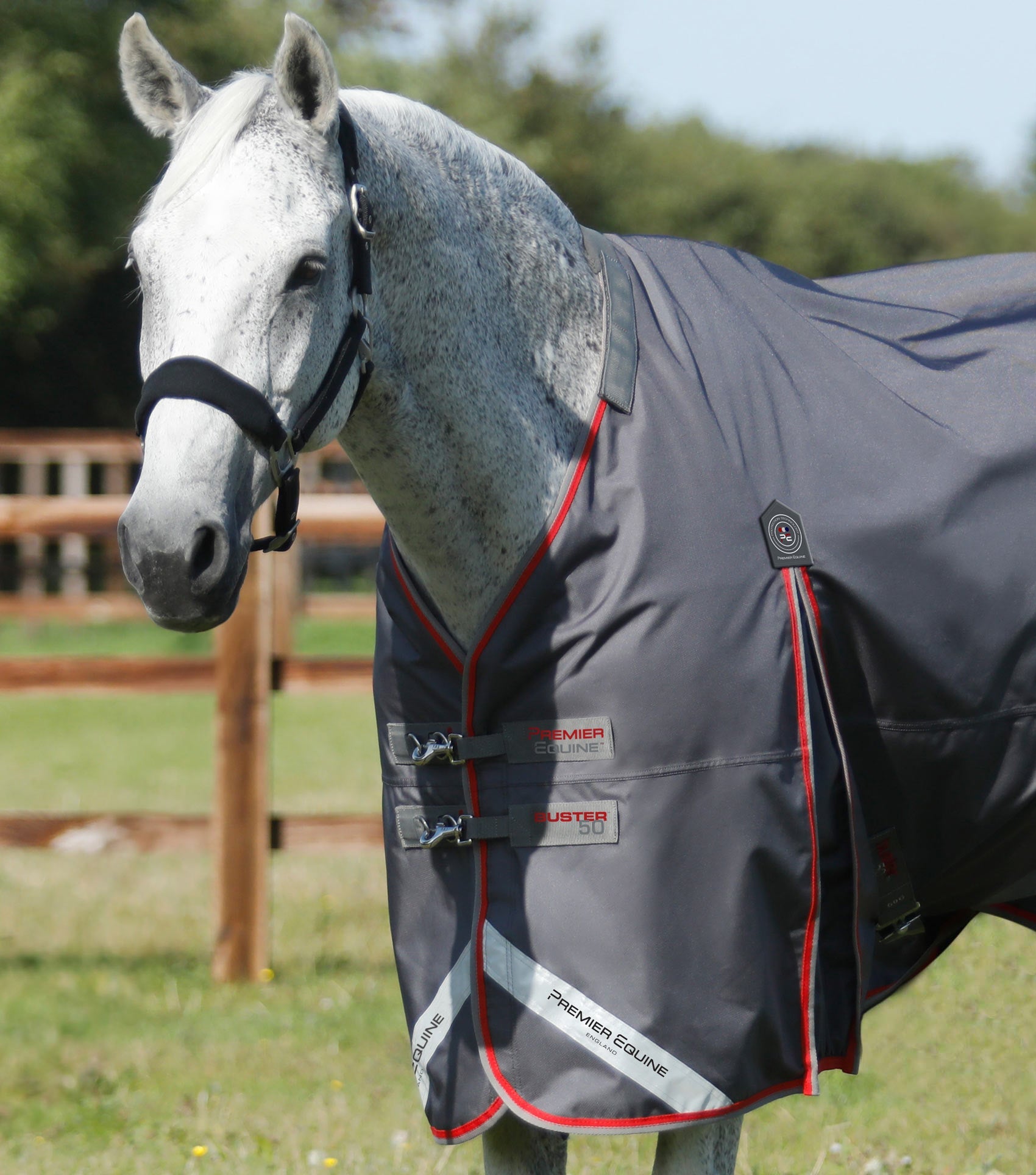Premier Equine Buster 50g Turnout Rug with Snug-Fit Neck Cover - Equine Horse Wear 