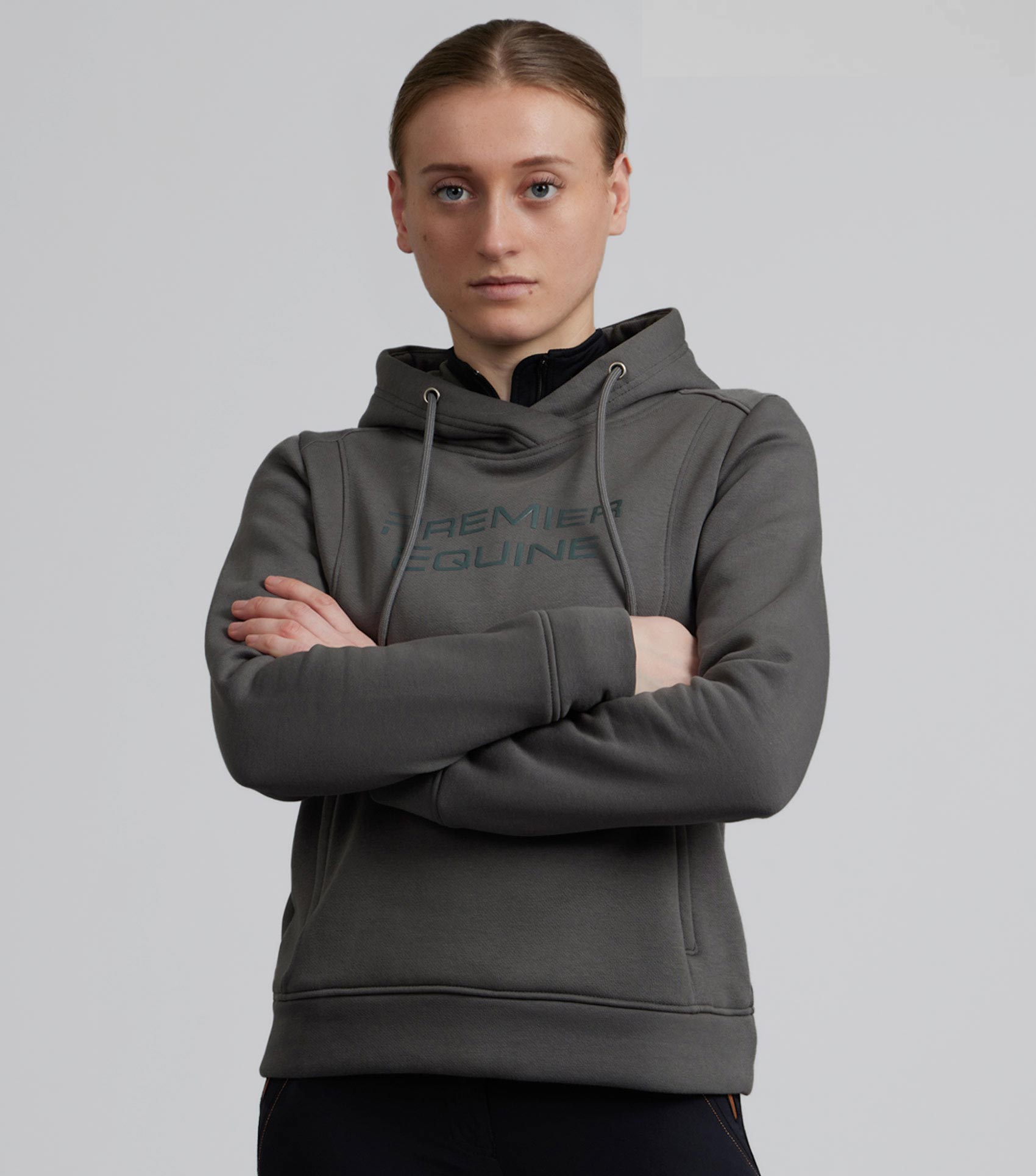 Premier Equine Lucia Ladies Hoodie Grey - Equestrian Shirts & Jackets 