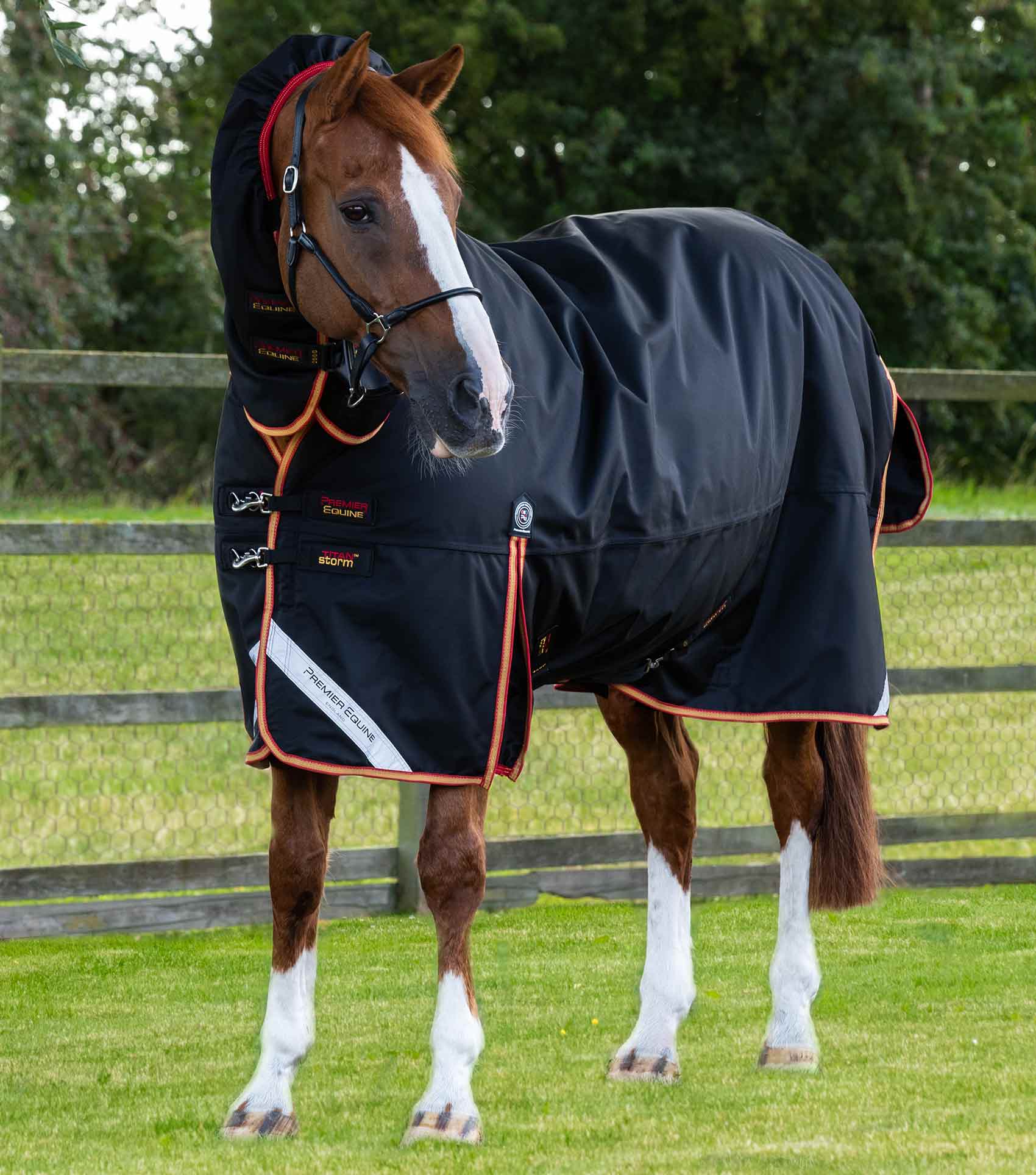 Premier Equine Titan Storm 450g Combo Turnout Rug with Snug-Fit Neck - Equine Horse Wear 
