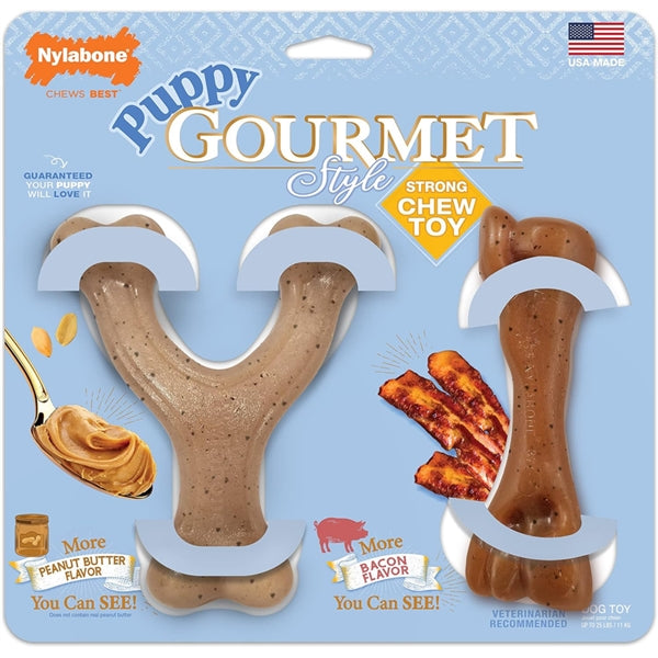 Puppy Gourmet Twin Pack - Wishbone & Femur - Dog Toys 