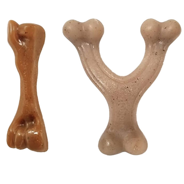 Puppy Gourmet Twin Pack - Wishbone & Femur - Dog Toys 