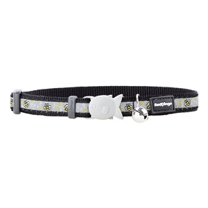 Red Dingo Cat Collar Bumble Bee Black - Cat Tethering 