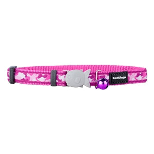 Red Dingo Cat Collar Camouflage Hot Pink - Cat Tethering 