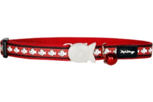 Red Dingo Cat Collar Reflective Fish - Cat Tethering 