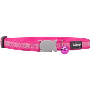 Red Dingo Cat Collar Paw Impressions Hot Pink