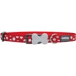 Red Dingo Dog Collar Spots White on Red