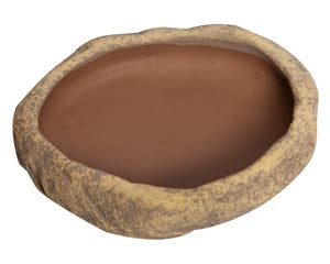Reptile One Dish Sandstone Medium - Reptile Bowls & Feeding Accessories 