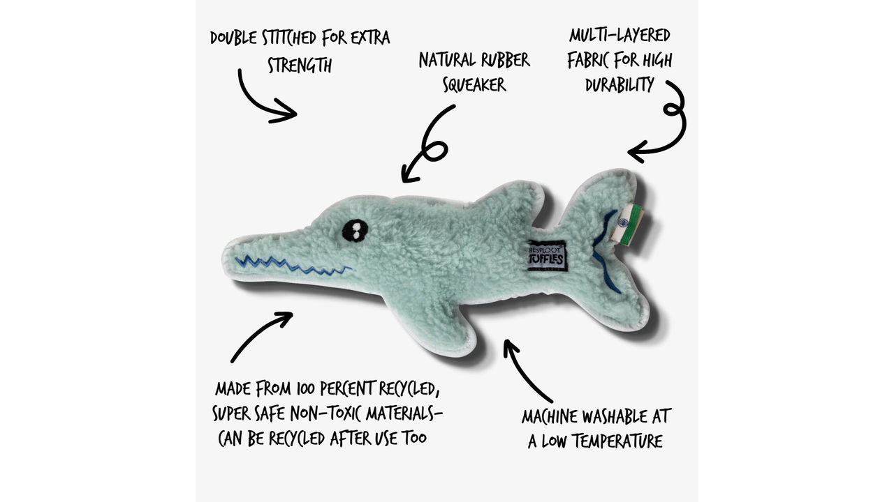 Resploot Tuffles Dolphin 32cm - Dog Toys 
