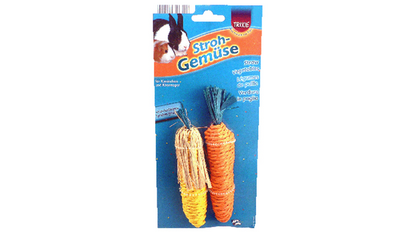 Trixie Straw Carrot & Corn 2 Pack 15cm