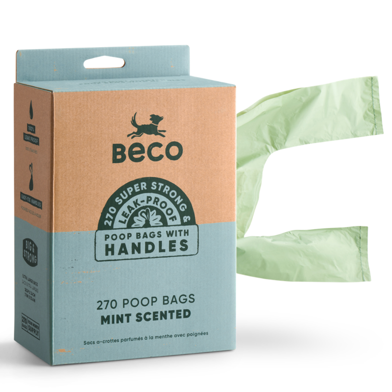 Beco Poop Bags with Handle Mint Scented