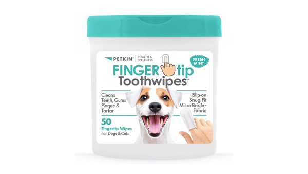 Petkin Fingertip Tooth Wipes Mint 50 Pack