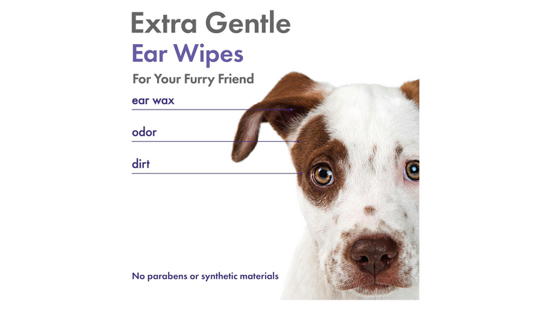 Petkin Plant Based Ear Wipes Lavender 80 Pack
