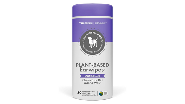 Petkin Plant Based Ear Wipes Lavender 80 Pack