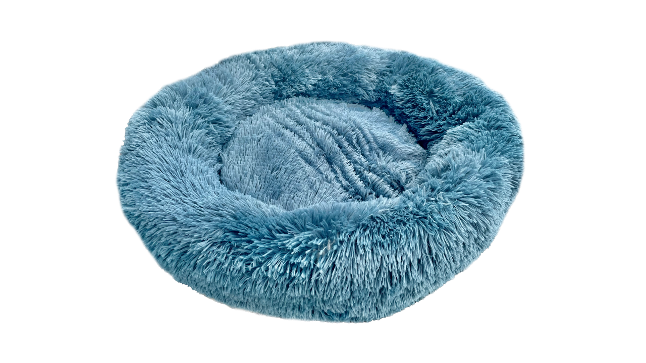 Brooklands Deluxe Calming Pet Bed Blue Ocean