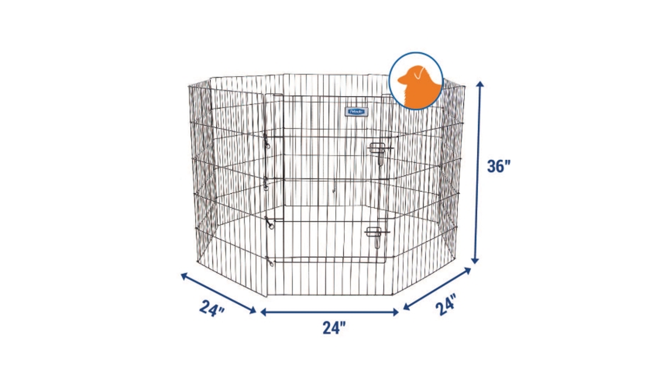 Petmate Exercise Pen with Door 90cm