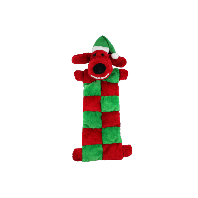 Loofa Xmas Squeaker Mat Dog Toy