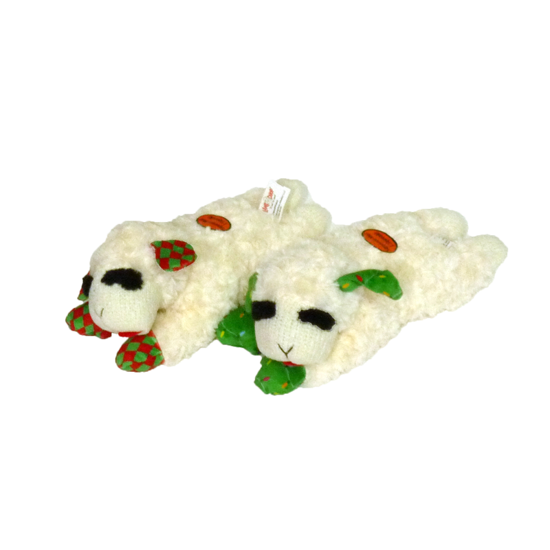 Xmas Lamb chop with print 25cm Dog Toy