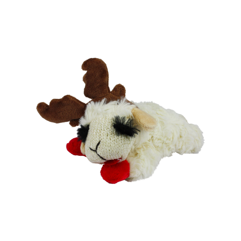 Xmas Lamp Chop with Antlers 15cm Dog Toy