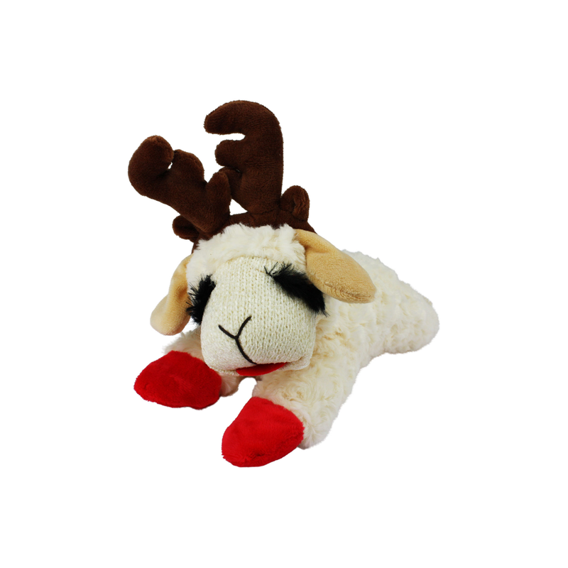 Xmas Lamp Chop with Antlers 25cm Dog Toy