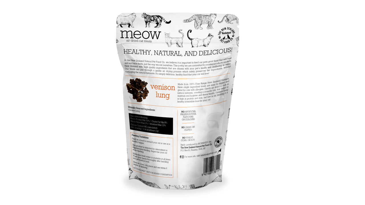 Meow Venison Lung Treats 50g