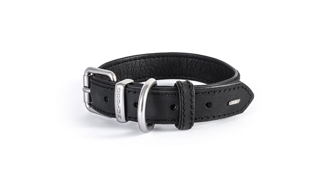 EzyDog Oxford Leather Dog Collar Black