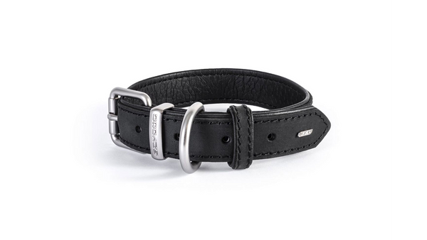 EzyDog Oxford Leather Dog Collar Black