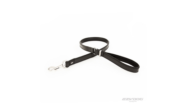 EzyDog Oxford Leather Dog Leash Black 100cm