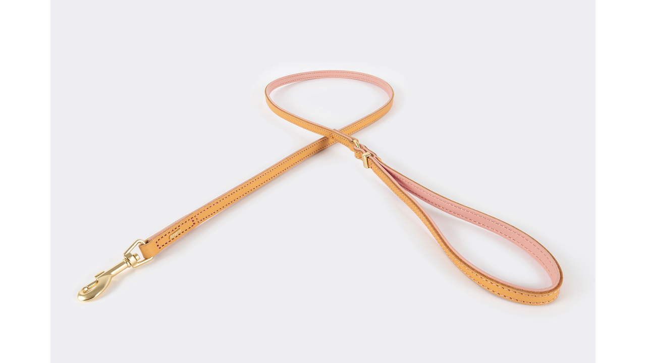 EzyDog Oxford LITE Leather Dog Leash Blush 120cm