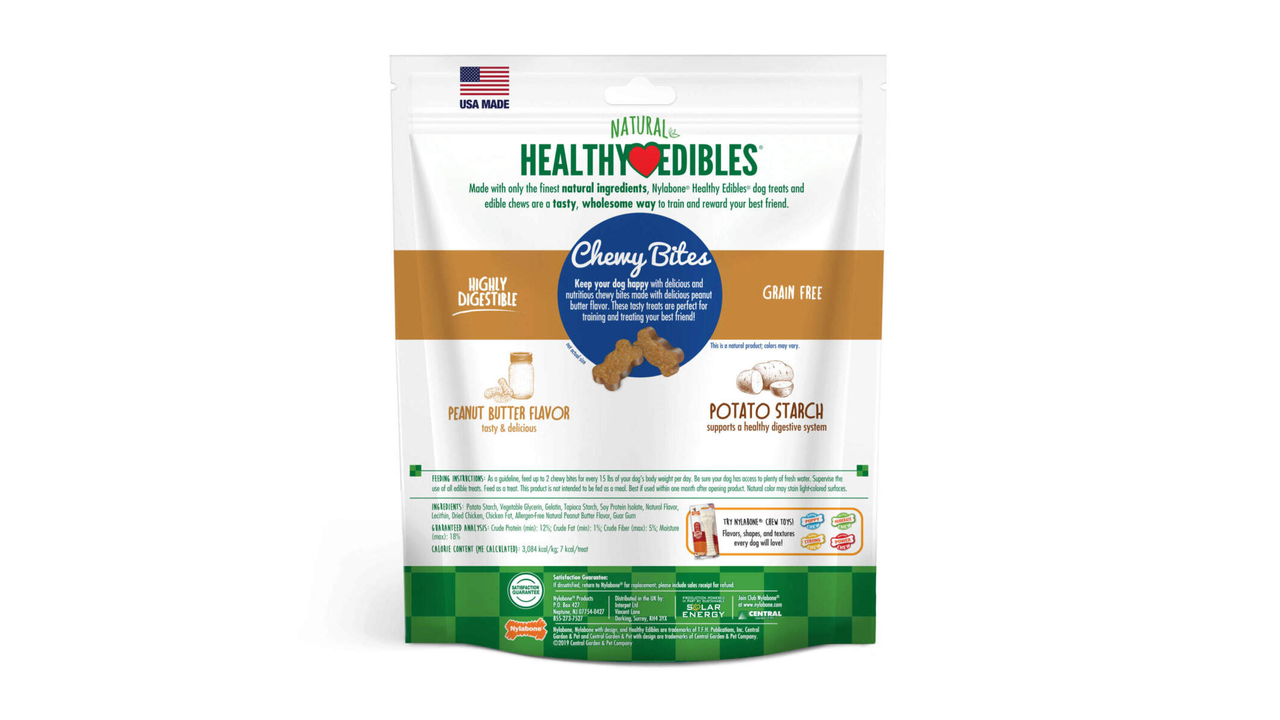 Nylabone Healthy Edibles Chewy Bites Peanut Butter 170g*