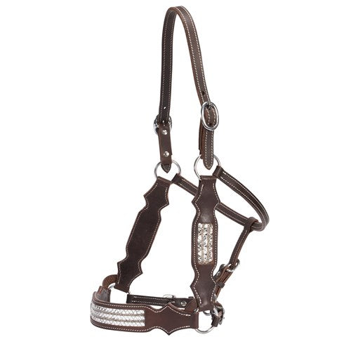 STC Fort Worth Dakota Leather Halter with Bling