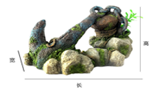 Scales And Tails Anchor On Rocks Ornament - Fish Tank Decorations - Default Title