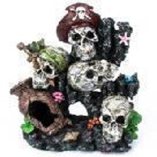 Scales And Tails Pirate Skull Stack Ornament - Fish Tank Decorations - Default Title