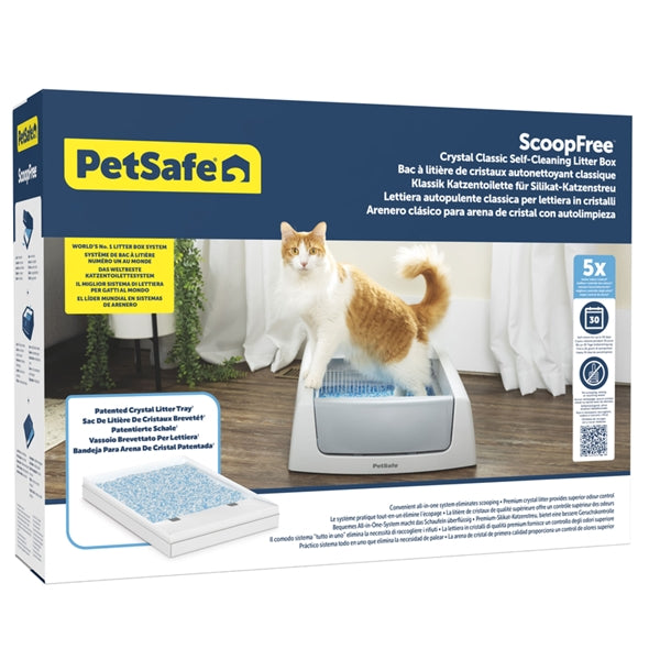ScoopFree Crystal Classic Self-Cleaning Litter Box - Cat Clean Up 