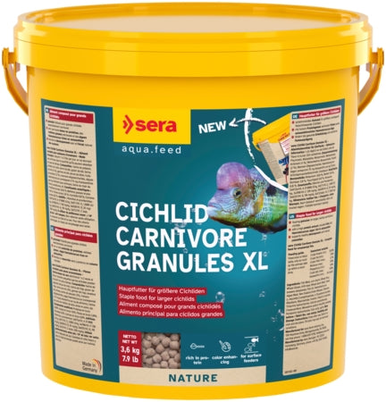 Sera Cichlid Carnivore Granules XL - Fish Tank Food - 3.8L / 1.3kg-10L / 3.6kg