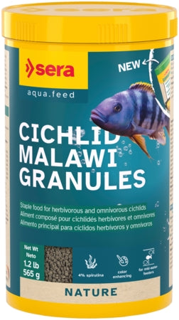 Sera Cichlid Malawi Granules - Fish Tank Food - 1000ml / 565g-5.4kg