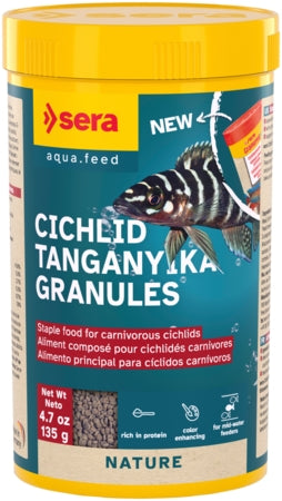 Sera Cichlid Tanganyika Granules - Fish Tank Food - 250ml / 135g-1000ml / 565g-10L / 5.6kg