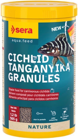 Sera Cichlid Tanganyika Granules - Fish Tank Food - 250ml / 135g-1000ml / 565g-10L / 5.6kg