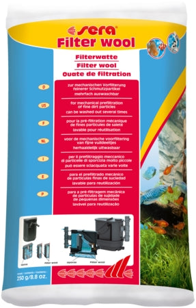 Sera Filterwool - Fish Tank Filter Media - 100g-250g-500g