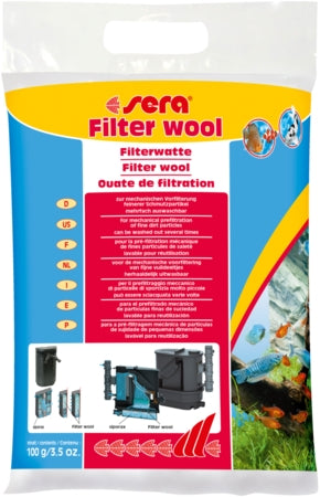 Sera Filterwool - Fish Tank Filter Media - 100g-250g-500g