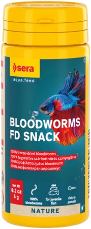 Sera Freeze-Dried Bloodworms - Fish Tank Food - 50ml / 6g-100ml / 11g-250ml / 24g