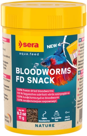Sera Freeze-Dried Bloodworms - Fish Tank Food - 50ml / 6g-100ml / 11g-250ml / 24g