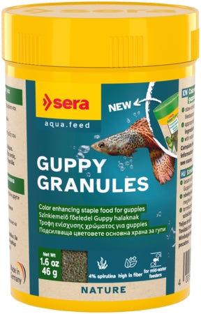 Sera Guppy Granules - Fish Tank Food - 100ml / 46g-250ml / 120g