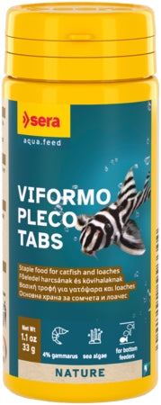 Sera Viformo Pleco Tabs - Fish Tank Food - 50ml / 33g-100ml / 64g-250ml / 160g-2.2L / 1.4kg