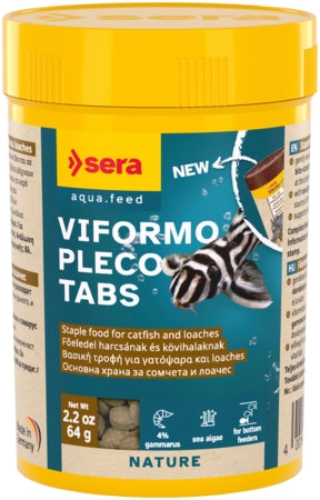Sera Viformo Pleco Tabs - Fish Tank Food - 50ml / 33g-100ml / 64g-250ml / 160g-2.2L / 1.4kg